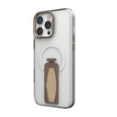 Levelo Morphix Magsafe Grip Case for iPhone 16 ProMax/Pro - Rose Gold Titanium - كفر حماية عالية - ليفيلو - مع مسكه وستاند + ماغ سيف