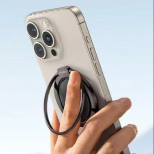 Baseus MagPro Series II Magnetic Ring Phone Holder - Black [B] - مسكة دائريه مغناطيس وستاند + ماغ سيف