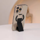 Snap Grip with Magsafe Strong Magnetic Clear Case - Black [H] كفر حماية -ماغ سيف - ماسكه وستاند بالطول والعرض - مغناطيس - شفاف