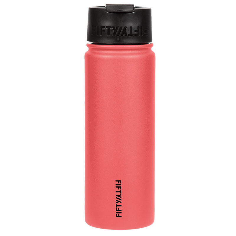 Fifty Fifty Vacuum Insulated Bottle Flip Lid 591ML (Coral) [C] - مطارة حافظة للحرارة
