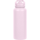 Fifty Fifty Vacuum Insulated Bottle Wide Mouth Straw Cap 1L (Cherry Blossom) [C] - مطارة حافظة للحرارة + مسكه
