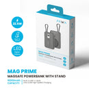 Pawa Mag Prime Magsafe Powerbank with Stand and Built in cable [O]- بطاريه متنقلة - سعة 10 ألاف - باوا + شحن ماغ سيف قوة 15 واط  - ستاند + سلك شحن  تايب سي - شاشة رقمية - كفالة 24 شهر