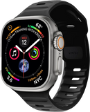 PAWA - Lagos Premium Soft Silicon Straps - Ultra Black - سير ساعه أبل واتش