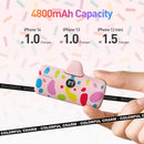 iWalk Link Me Plus Pocket Battery 4800 mAh for iPhone - Pink Bubble [BU] - بطارية متنقلة - مع شاحن ايفون - كفالة 24 شهر