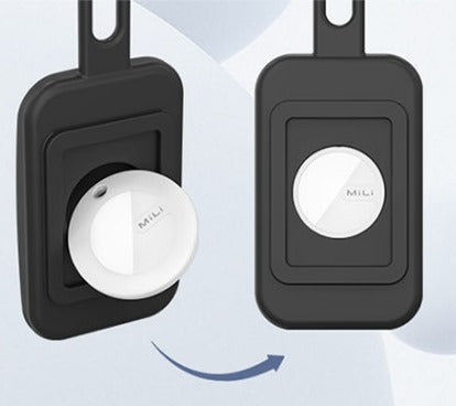 MiLi MiTag Plus Luggage Tag - Black [B] - قطعة تتبع + كفر تاغ مناسب لجميع انواع الحقائب - لتتبع مستلزماتكم الشخصية - معتمدة من ابل - كفالة 12 شهر