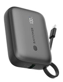 RAVPower RP-PB1224 PD20W 10000mAh 3-Port Power Bank [b] - بطارية متنقلة - راف باور - سعة 10 الف - قوة 20 واط - مع سلك شحن تايب سي - منفذ تايب سي + منفذ يو اس بي - شاشة رقمية - خاصية الشحن السريع - كفالة 12 شهر
