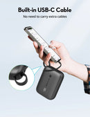 RAVPower RP-PB1224 PD20W 10000mAh 3-Port Power Bank [b] - بطارية متنقلة - راف باور - سعة 10 الف - قوة 20 واط - مع سلك شحن تايب سي - منفذ تايب سي + منفذ يو اس بي - شاشة رقمية - خاصية الشحن السريع - كفالة 12 شهر