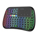 Porodo Mini Wireless Keyboard Touch Combo - Black - ريموت + لوحة مفاتيح ( عربي / انجليزي ) - ميني - مناسب لجميع انواع الاجهزة - بورودو