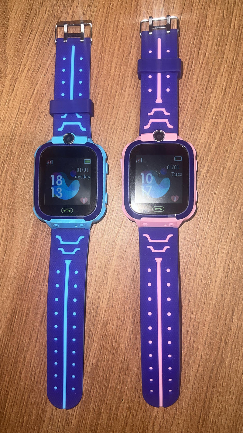 Smart Watch for Kids - Blue - [H] ساعة ذكية للأطفال  - تدعم شريحة الاتصال والتتبع