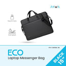 Pawa ECO Laptop Messenger Bag - Black [O] - حقيبة لاب توب13 / 14.2 / 15.4 / 16 بوصة - حماية قوية - مقاومة لرذاذ الماء