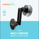 Porodo Blue Multi-Purpose Magnetic Phone Mount - Black - ستاند سيارة مناسب لجميع انواع الاجهزة - دوران 360 درجة - مغناطيس - شفط بدون شحن - بورودو