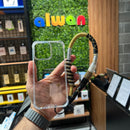 Noufa - Glitter Black with Gold strap - With or Without Case - خيط علاقة - يمكنكم اختيار مع كفر شفاف او بدون كفر