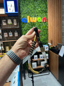 Noufa - Glitter Black with Gold strap - With or Without Case - خيط علاقة - يمكنكم اختيار مع كفر شفاف او بدون كفر