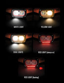 Porodo Wave-Sensor Rechargeable LED Headlamp [O] - مصباح الرأس  قابل لإعادة الشحن مع مستشعر الموجة بوروودو - برتقالي