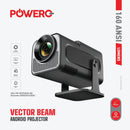 PowerO+ Vector Beam Android Projector with 160ANSI Lumens [O] - بروجكتور متنقل - باورو - كفالة 24 شهر