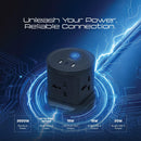 Pawa GaN-Tower Powerstrip 2500W [O] -  موزع شحن  2500 واط  - 4 منفذ كهرباء + 1 منفذين تايب سي - قوة 20 واط - 2 منفذين يو اس بي اي - كفاله 24 شهر