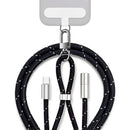 Aspor A078 phone strap braided lanyard & 100w fast-charging cable [H] - خيط علاقة - 2 في 1 - سلك شحن تايب سي الى تايب سي - قوة 100واط - يمكنكم اختيار مع كفر شفاف او بدون كفر فقط خيط علاقة