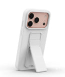 iPhone Case - Stand and  Function - White [H]- كفر مقاوم للصدمات + مسكة + ستاند + مغناطيس