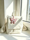 Pink butterfly Bag charm - Handmade - علاقة - جنطة - صناعه يدوية