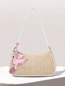 Pink bird Bag charm - Handmadee - علاقة - جنطة - صناعه يدوية