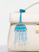 Jellyfish Blue Bag charm - Handmade - علاقة - جنطة - صناعه يدوية