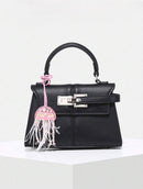 Jellyfish pink Bag charm - Handmade - علاقة - جنطة - صناعه يدوية
