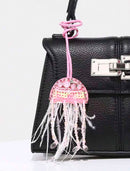Jellyfish pink Bag charm - Handmade - علاقة - جنطة - صناعه يدوية