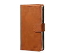 DUCIS Hivo Series Leather Wallet Case Samsung Z Fold 7/8/8 Ultra - Brown [H] - كفر جلد مع محفظة - حماية عالية