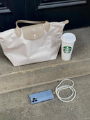 Noufa - Long pearl strap - With or Without Case - خيط علاقة - يمكنكم اختيار مع كفر شفاف او بدون كفر