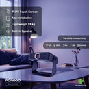Porodo LifeStyle Optivis Smart HD Projector - Black - بروجكتور متنقل + شاشة دجيتال - كفالة 12 شهر
