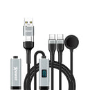 XPower Combo Watch 6-in-1 Digital Charging Cable 1.2M  - Black [BU]- سلك شحن - 6 في 1 - تايب سي الي  تايب سي - شاحن مدمج للساعات الذكية - طول 1.2 متر - كفالة 12 شهر