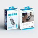 Pawa Bergen 35W Metallic Powerbank With Apple Watch Charger Geray - بطارية متنقلة - 35 واط - مع شاحن تايب سي + شاحن ساعة ابل - سعة 10000 ملي امبير + شاشة رقميه - كفالة 24 شهر