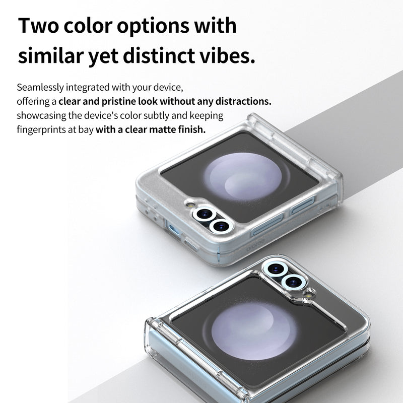 Araree Nukin 360 With Hinge Protection Case For Samsung Galaxy Z Flip 6 - clear matt [A] - كفر سامسونج  - حماية عالية - ماغ سيف - شفاف مطفي