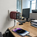 PAWA Aura 65W Single port TFT Display GaN Charger - Burgundy - شاحن حائط - قوة 65 واط - فتحتة تايب سي