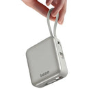 Bazic Fusion 3in1 PowerBank 10000mAh USB-C/Lightning -  Vanilla [B]- بطارية متنقلة - بيزك - قوة 10000 - سلك شاحن أيفون + تايب سي - 1 منفذ تايب سي - شاشة رقمية - كفالة 24 شهر