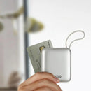 Bazic Fusion 3in1 PowerBank 10000mAh USB-C/Lightning -  Vanilla [B]- بطارية متنقلة - بيزك - قوة 10000 - سلك شاحن أيفون + تايب سي - 1 منفذ تايب سي - شاشة رقمية - كفالة 24 شهر