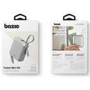 Bazic Fusion 3in1 PowerBank 10000mAh USB-C/Lightning -  Vanilla [B]- بطارية متنقلة - بيزك - قوة 10000 - سلك شاحن أيفون + تايب سي - 1 منفذ تايب سي - شاشة رقمية - كفالة 24 شهر