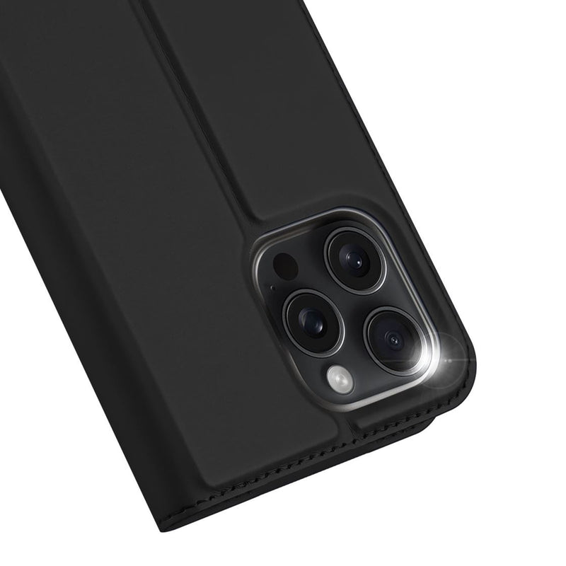 DUX DUCIS Skin Pro Folio Case - Black - كفر جلد مع محفظة - حماية عالية - ستاند بالعرض