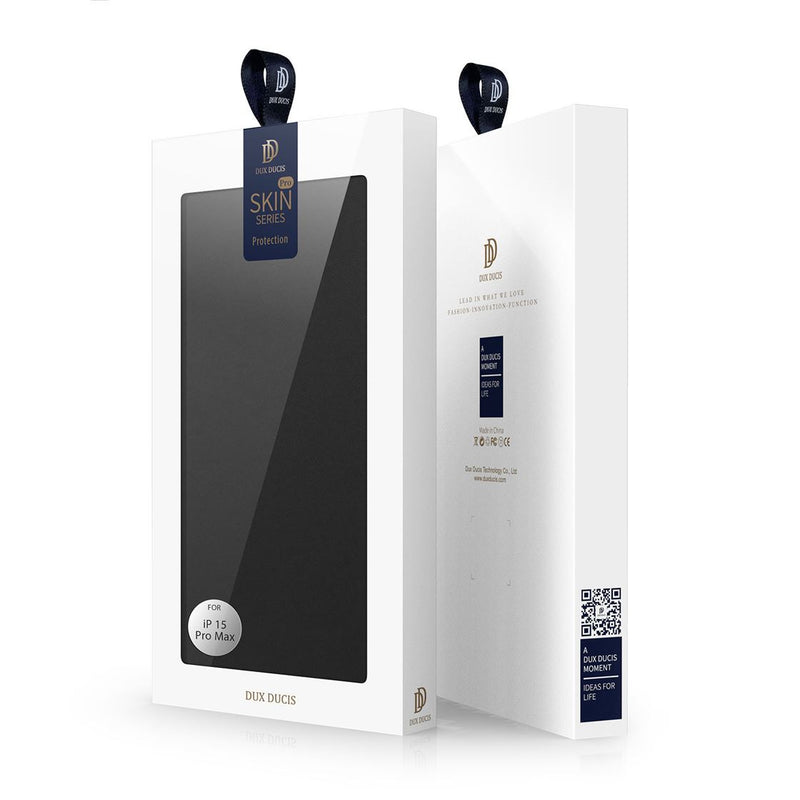DUX DUCIS Skin Pro Folio Case - Black - كفر جلد مع محفظة - حماية عالية - ستاند بالعرض