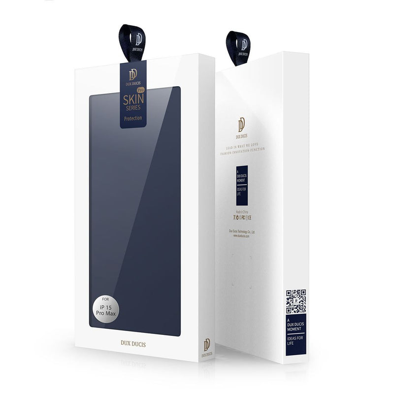 DUX DUCIS Skin Pro Folio Case - Blue - كفر جلد مع محفظة - حماية عالية - ستاند بالعرض