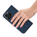 DUX DUCIS Skin Pro Folio Case - Blue - كفر جلد مع محفظة - حماية عالية - ستاند بالعرض