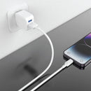 PAWA USB to Lightning Charging Cable - 1.2m - White - سلك شحن ايفون - باوا - طول 1.2 سم - كفالة 24 شهر