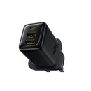 Baseus EnerFill FN11 Fast Charger 2U+C 30W - Cosmic Black [D] - شاحن حائط  - قوة 30 واط - بيسوس - فتحة للشحن السريع - فتحتين تايب سي