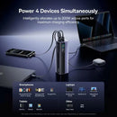 Baseus EnerGeek GR11 Power Bank with Retractable Cable 25000mAh 200W - Space Grey [D] بطارية متنقلة - بيسوس - سعة 25000 - عدد 2 سلك شاحن تايب سي - شاشة رقميه - قوة 200 واط - كفالة 24 شهر