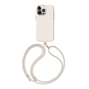 Uniq Coehl Creme Smooth Liquid Silicone MagSafe Case with Adjustable Crossbody Strap for iPhone 15/15 Plus/15 Pro/15 Pro MAX - Ivory - كفر حماية عالية - مع علاق - ماغ سيف - يونيك