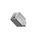 EcoFlow RAPID Pro Charger (100W, 3 Ports, GaN) - Silver [D] - شاحن حائط - قوة 100 واط - فتحتين تايب سي - فتحة للشحن السريع