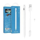 Hoco Active Universal Capacitive Apple Pencil - White [H] قلم الكتروني - هوكو - لجميع انواع الاجهزة - كفالة 12 شهر