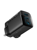 Anker 336 Charger (67W) -Black [D] - شاحن حائط - انكر - 2 فتحتين تايب سي - 1 يو اس بي - 67 واط - خاصية الشحن السريع - كفالة 18