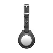 Viva Madrid Airtrax Leather Luggage Tag Case for AirTag - Black - فيفا مدريد - ميدالية قطعة التتبع - ابل ايرتاغ