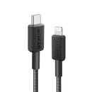 Anker 322 USB-C to Lightning Cable Braided 1.8m - Black [D] - سلك شحن - انكر - ايفون تايب سي - طول 180 سم - كفالة 18 شهر